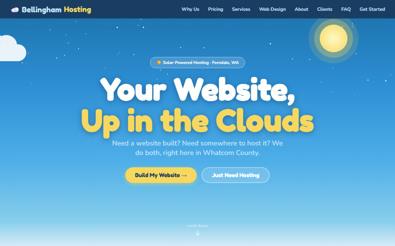 Bellingham Hosting website